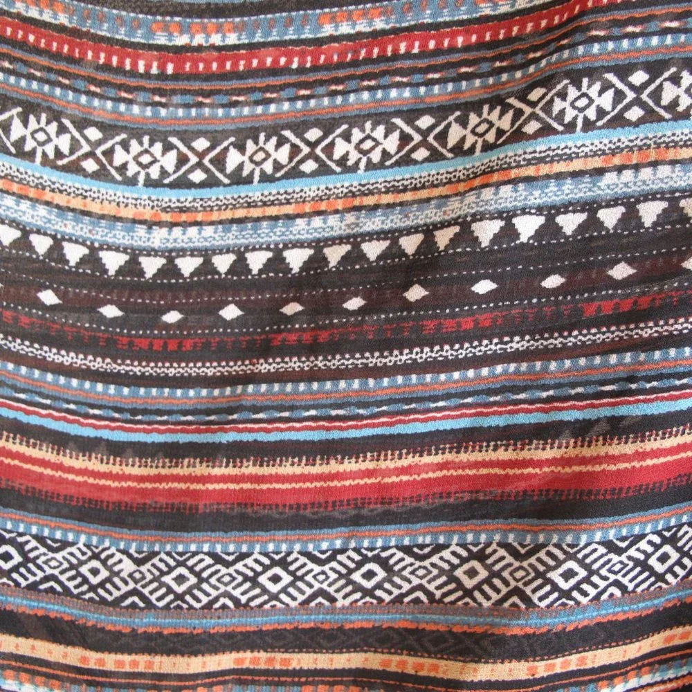 FOREVER 21 Colorful Striped Chiffon Kimono